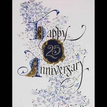 Silver Gilded Happy Anniversary Custom Date Limited Edition 