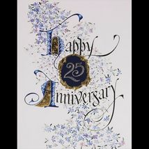 Silver Gilded Happy Anniversary 25 Limited Edition